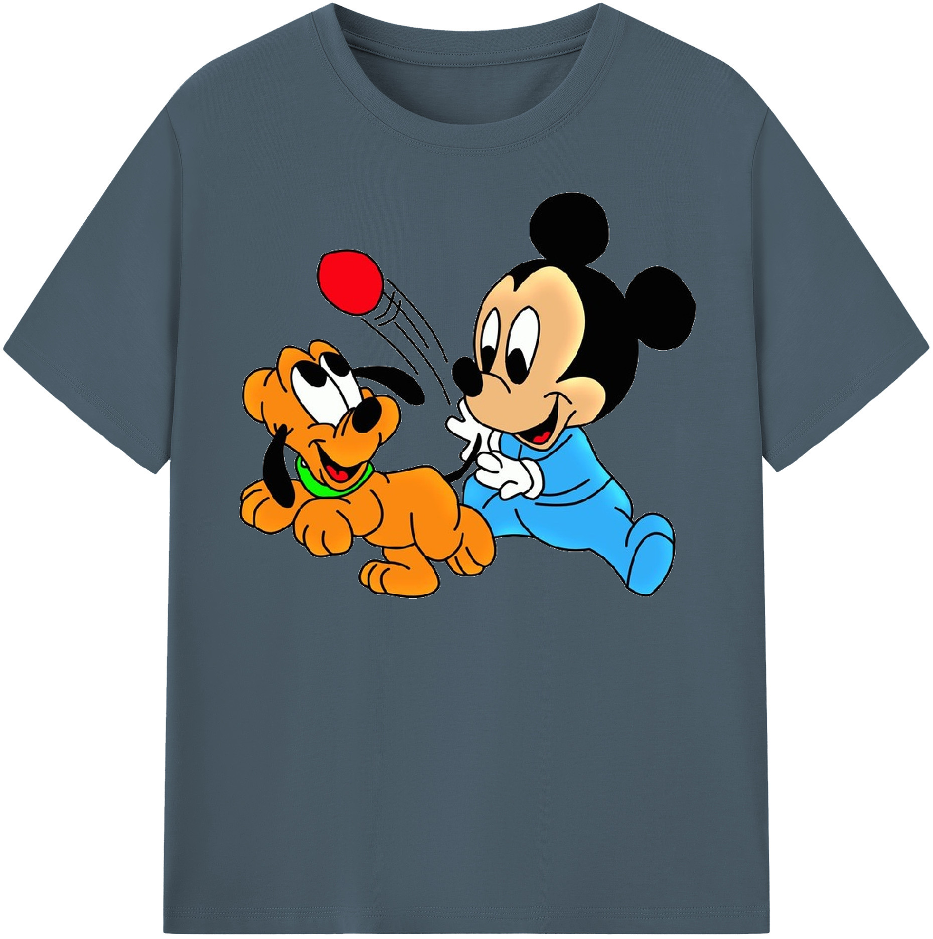 （画像用） ミッキーマウス Mickey Mouse 綿100％半袖Tシャツ（フロントプリント）